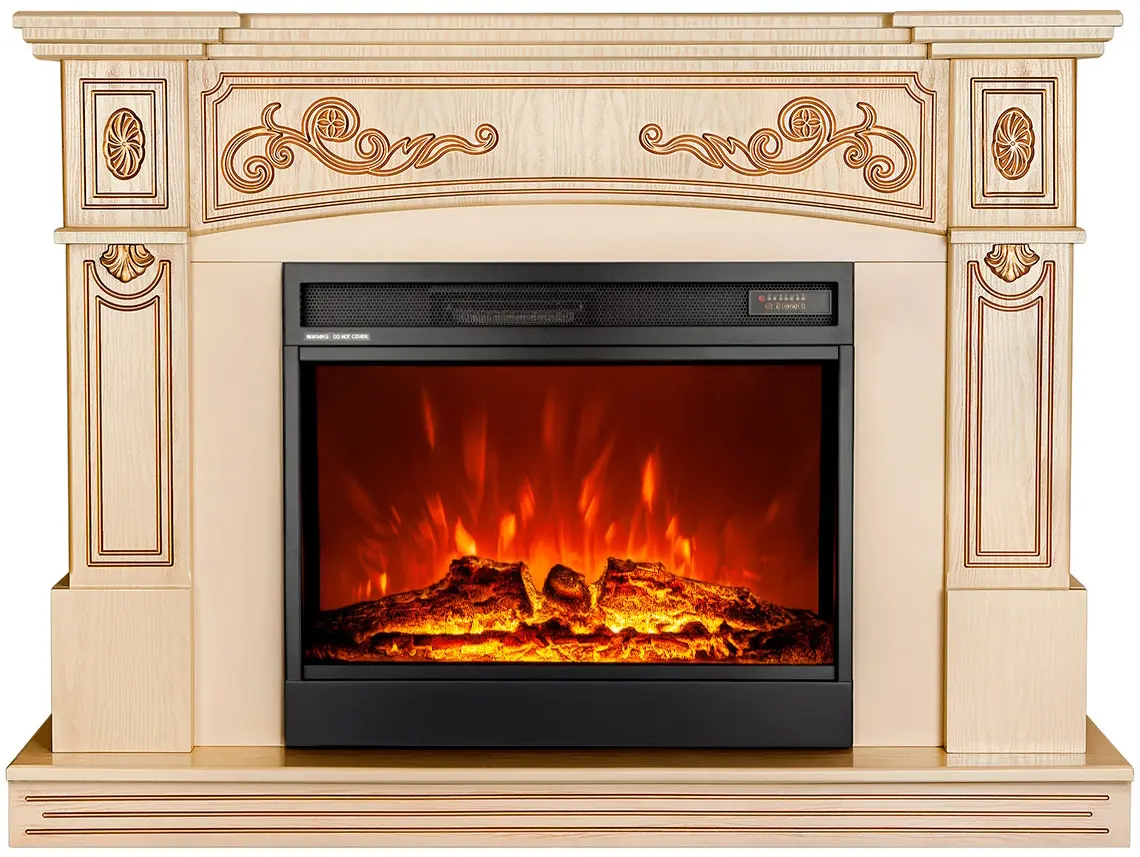 Каминокомплект Art Flame Marmaris & Mirabella (Ivory/Gold)