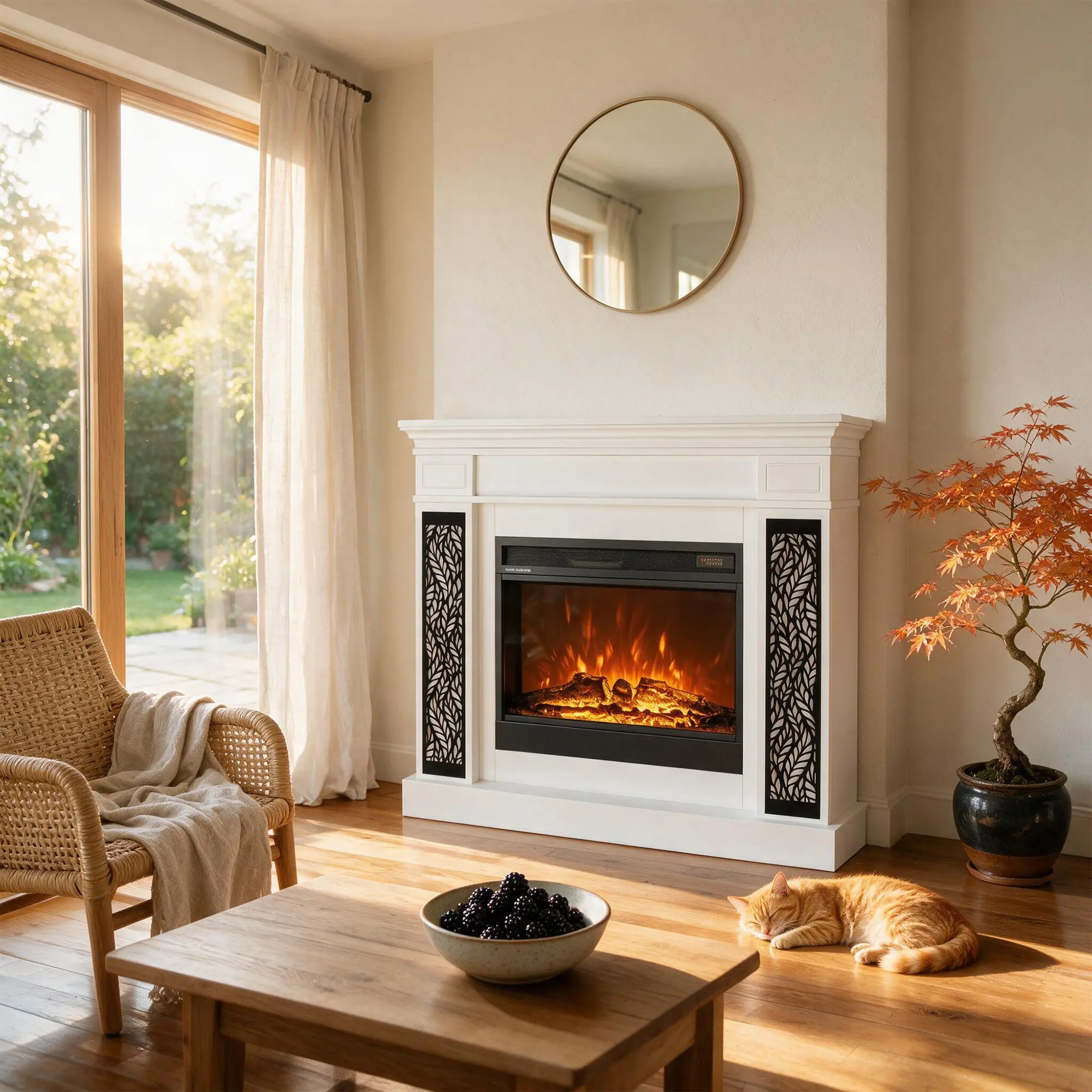 Semineu Art Flame Monolith & Mirabella (White) - 5