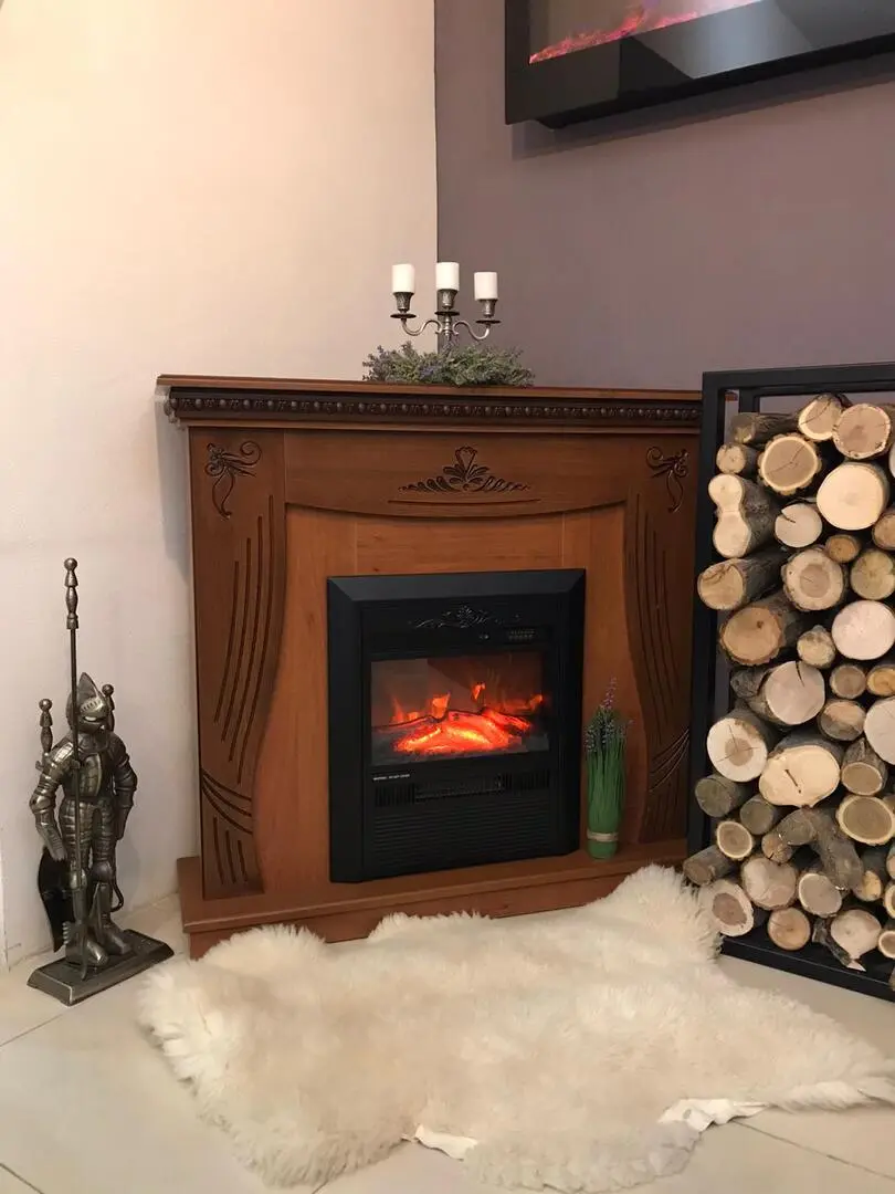 Semineu Art Flame Napoli & Cristina (Dark Walnut)