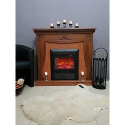 Semineu Art Flame Napoli & Cristina (Dark Walnut) Thumb