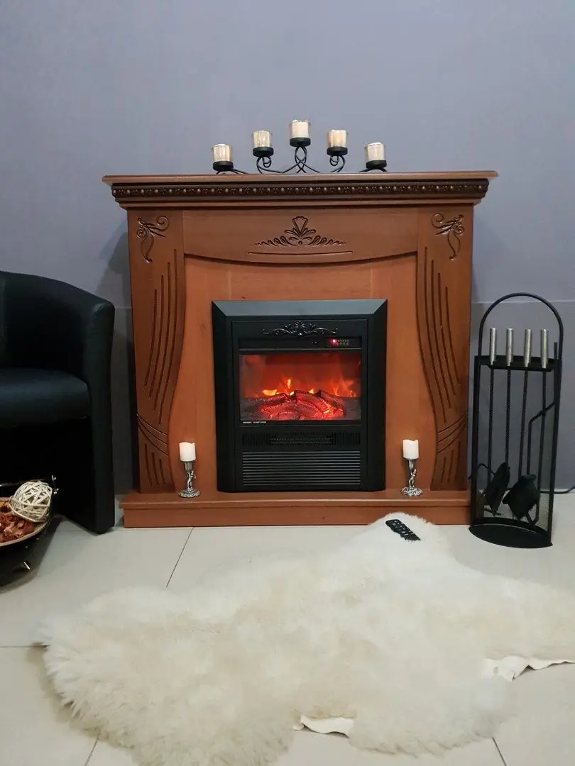 Semineu Art Flame Napoli & Cristina (Dark Walnut)