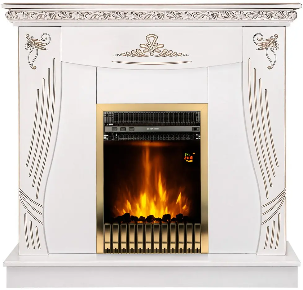 Semineu Art Flame Napoli & Gala Gold (White)