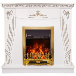 Semineu Art Flame Napoli & Galileo Gold (White)