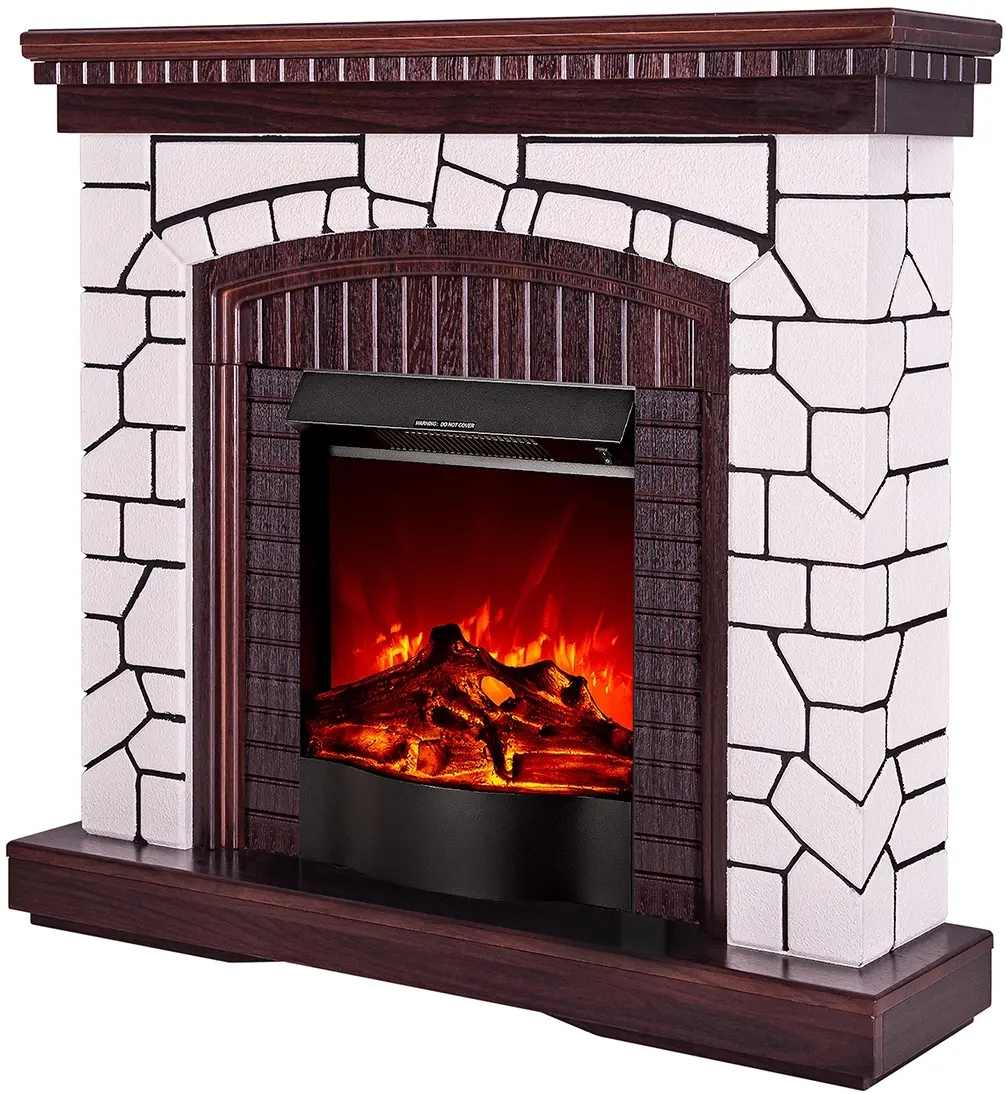 Каминокомплект Art Flame Natali & Corsica (White/Dark Nut) - 2