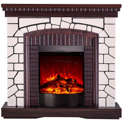 Каминокомплект Art Flame Natali & Corsica (White/Dark Nut)