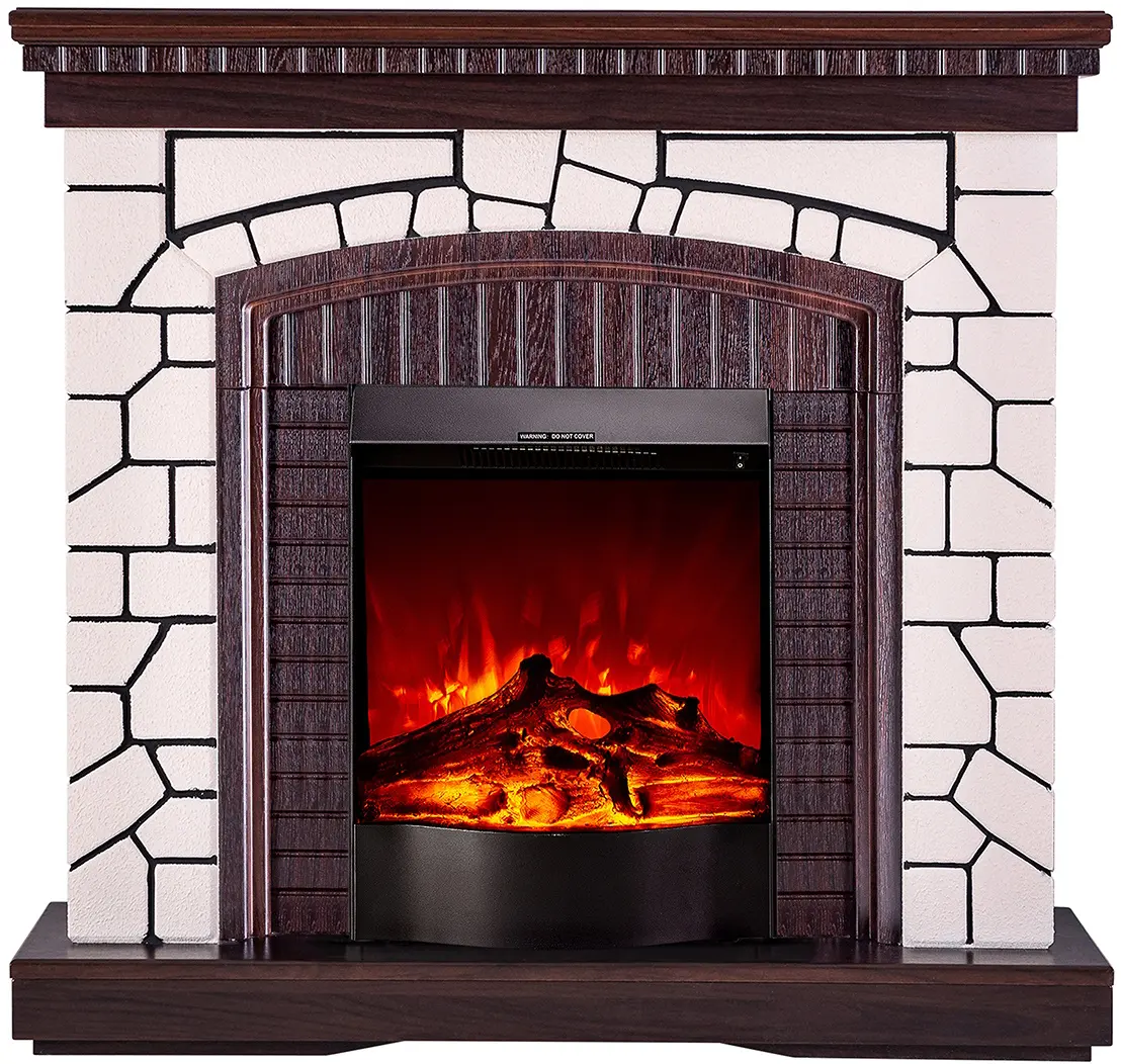 Каминокомплект Art Flame Natali & Corsica (White/Dark Nut)
