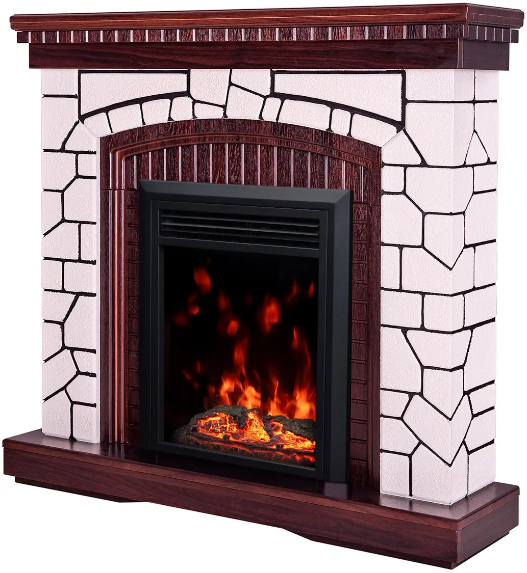 Каминокомплект Art Flame Natali & Cris (White/Dark Nut) - 2