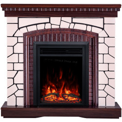 Каминокомплект Art Flame Natali & Cris (White/Dark Nut)