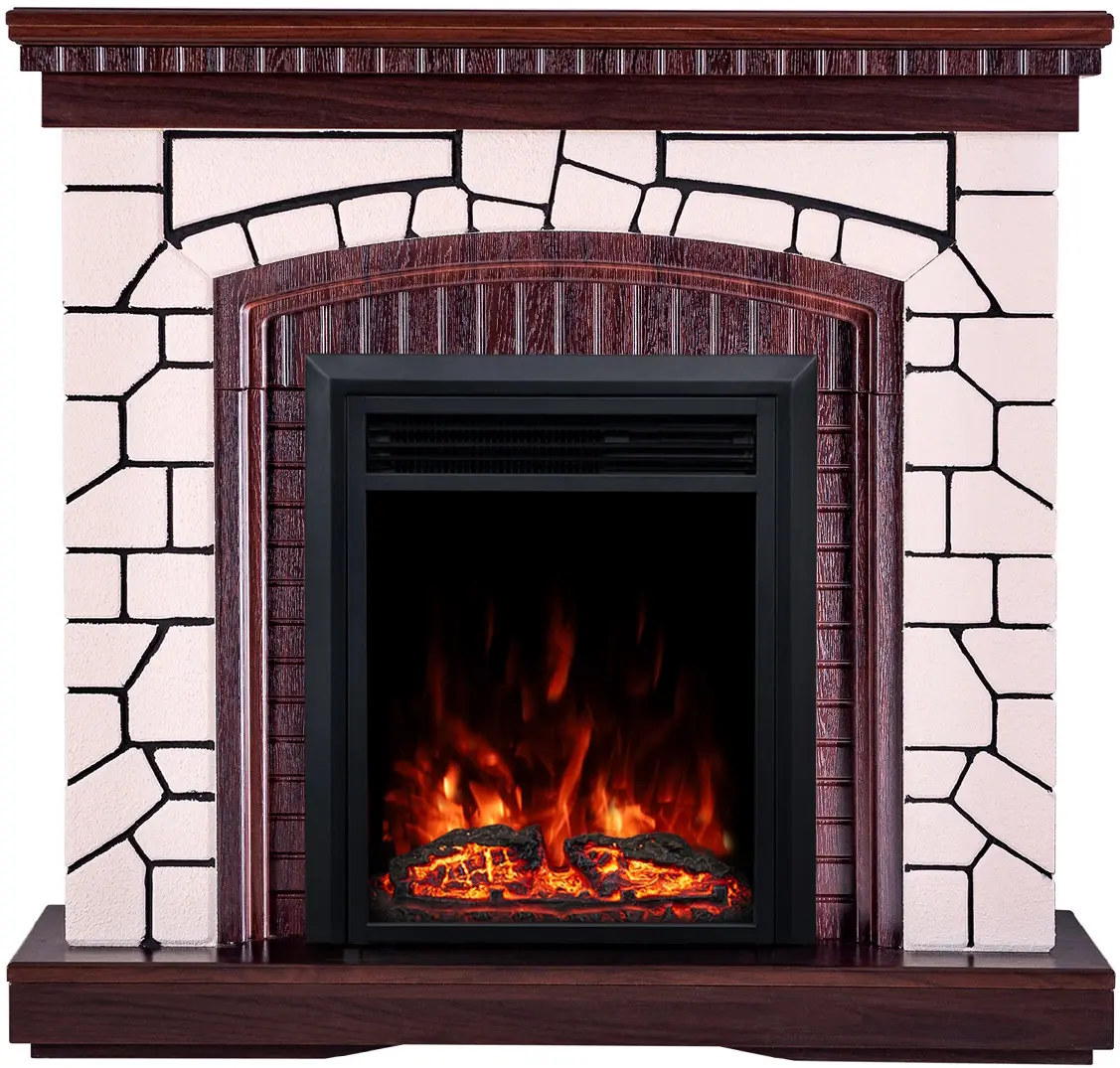 Каминокомплект Art Flame Natali & Cris (White/Dark Nut)