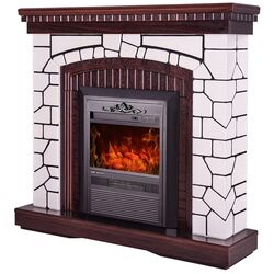 Semineu Art Flame Natali & Cristina (White/Wenge) Thumb