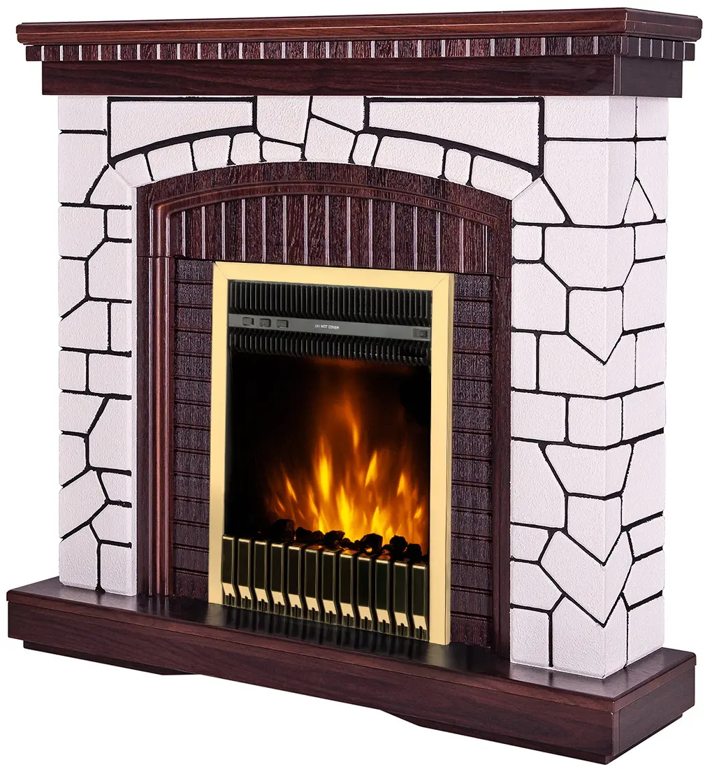 Semineu Art Flame Natali & Gala Gold (White/Dark Nut) - 2