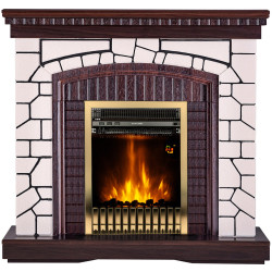 Каминокомплект Art Flame Natali & Gala Gold (White/Dark Nut)