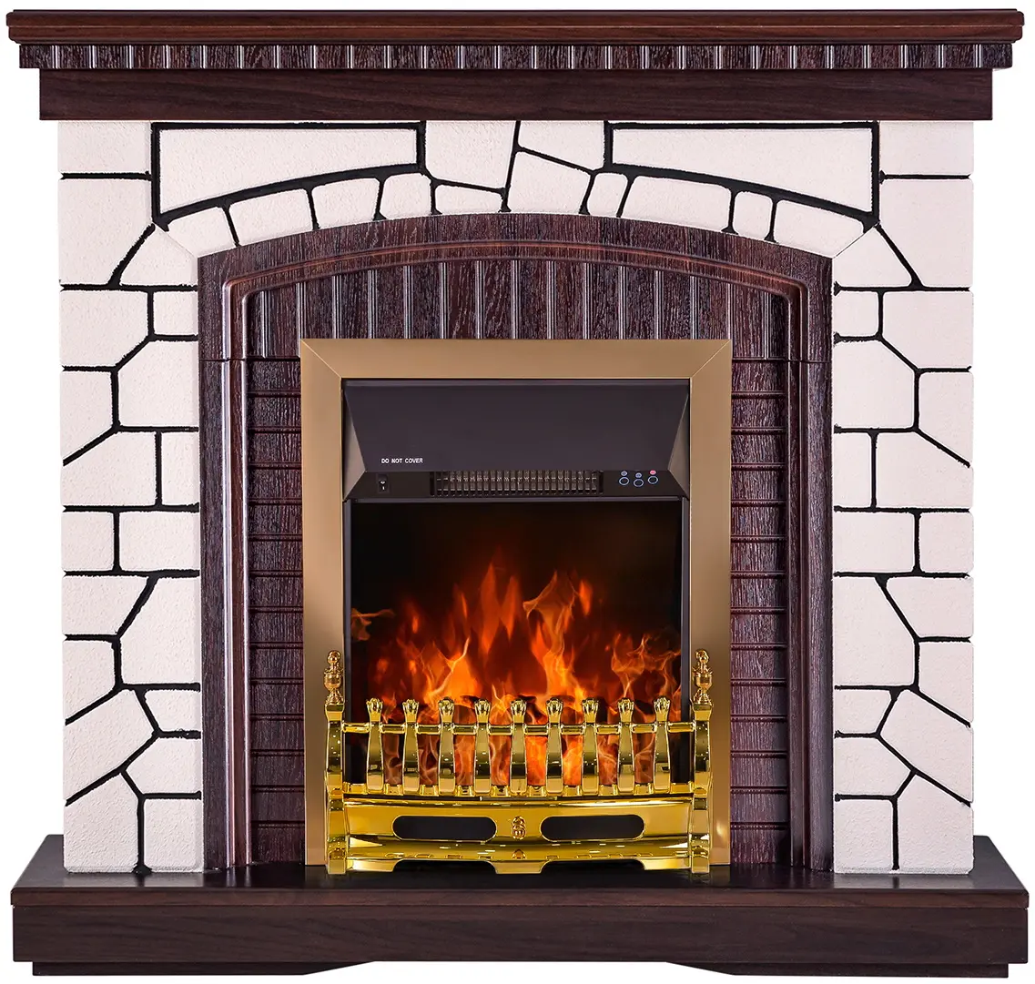 Semineu Art Flame Natali & Galileo Gold (White/Dark Nut)