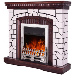 Semineu Art Flame Natali & Galileo Silver (White/Dark Nut) Thumb