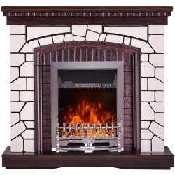 Каминокомплект Art Flame Natali & Galileo Silver (White/Dark Nut)