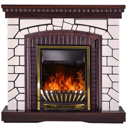 Semineu Art Flame Natali & Meridian (White/Dark Nut)