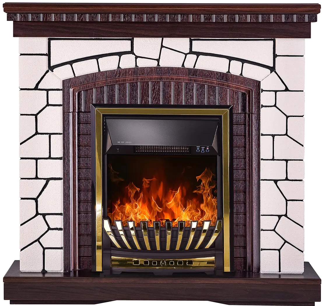 Semineu Art Flame Natali & Meridian (White/Dark Nut)