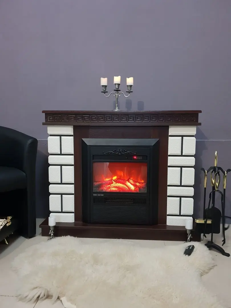 Semineu Art Flame Nazarii mini & Cristina (Dark Walnut)