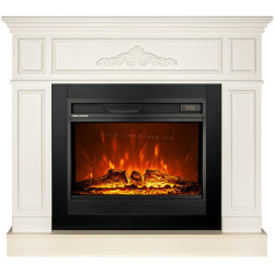 Semineu Art Flame Ornato & Mirabella (Ivory)