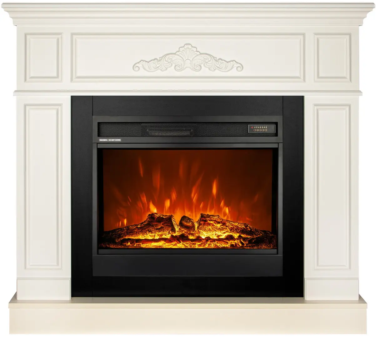 Semineu Art Flame Ornato & Mirabella (Ivory)