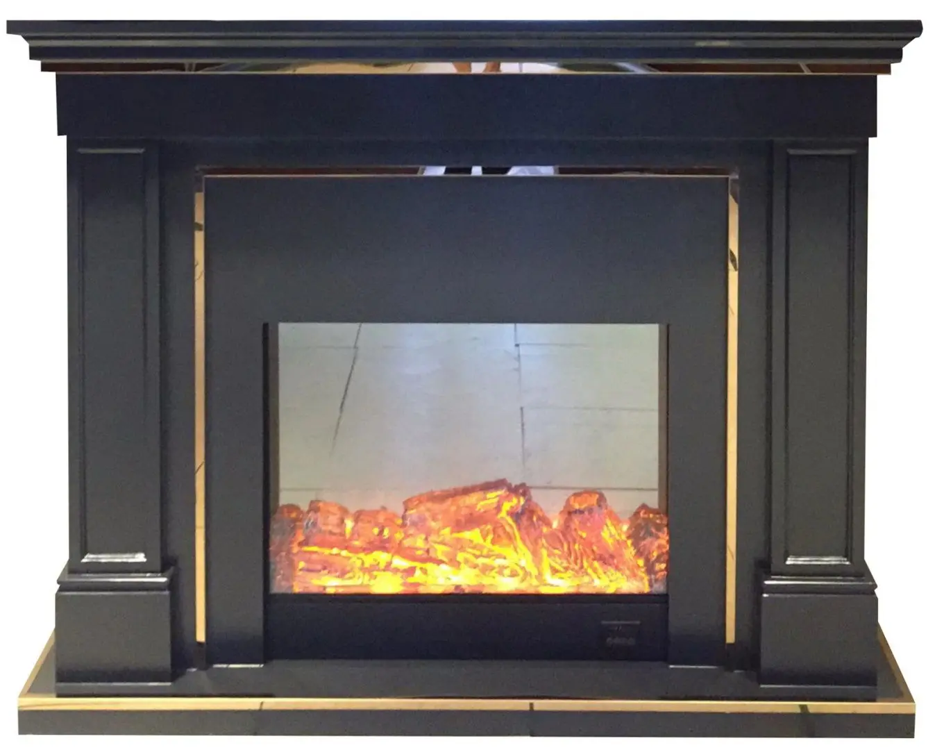 Каминокомплект Art Flame Premium Caesar VA006 (Black/Gold)