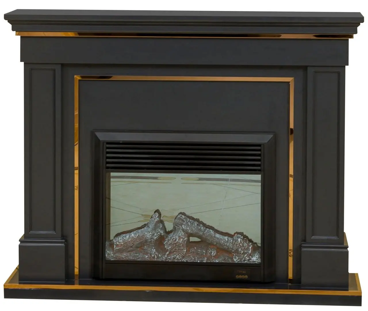 Каминокомплект Art Flame Premium Caesar VA006 (Black/Gold)