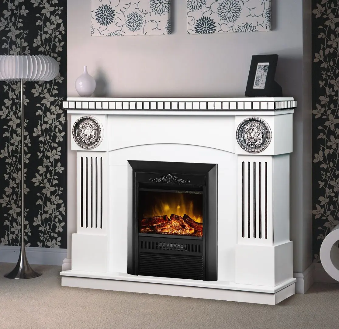 Semineu Art Flame Prometeu & Cristina (White)