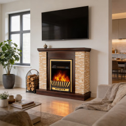 Semineu Art Flame Rock & Meridian (Dark Nut) Thumb