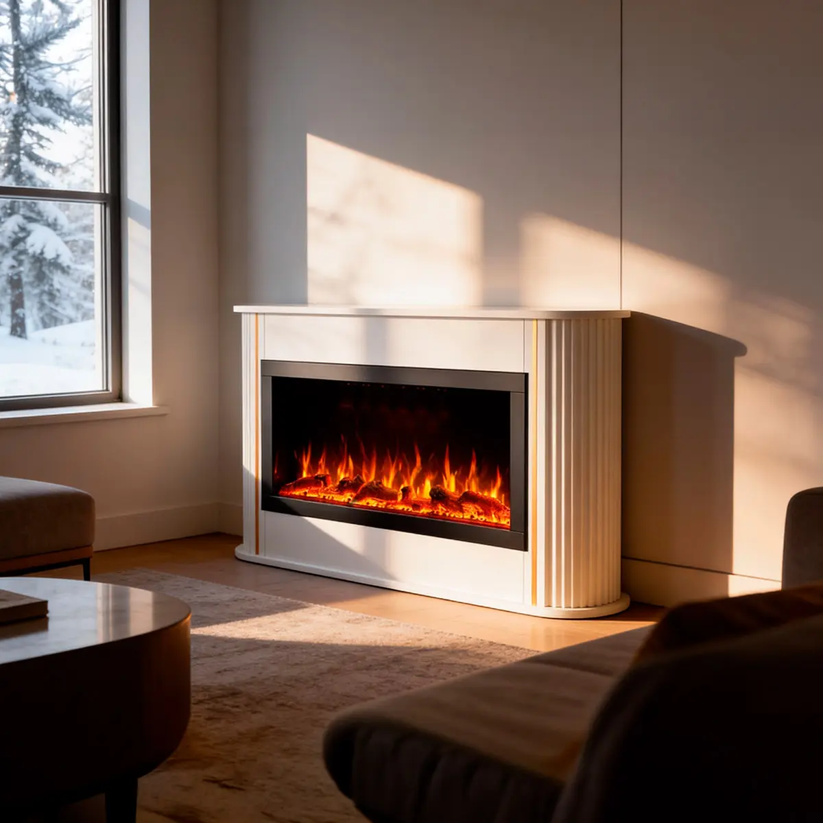 Semineu Art Flame Rondo & Haven 40 (White) - 5