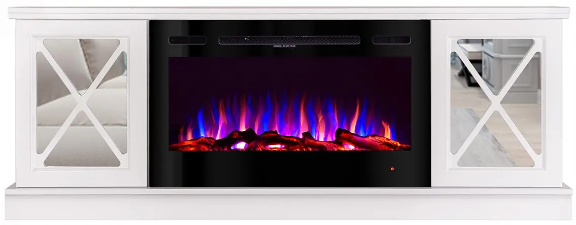 Semineu Art Flame Sorento & Adeli (White) - 2