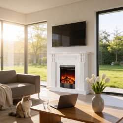 Semineu Art Flame Veronix & Corsica (White) Thumb