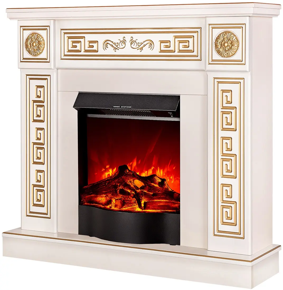 Semineu Art Flame Versailles & Corsica (Ivory/Gold) - 2