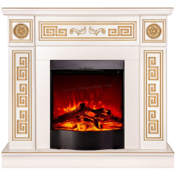 Semineu Art Flame Versailles & Corsica (Ivory/Gold)