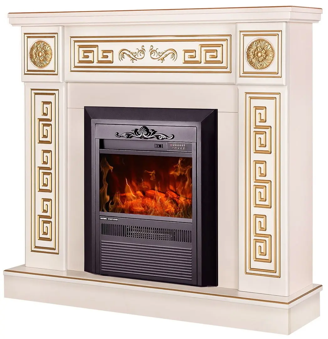 Semineu Art Flame Versailles Gold & Cristina (Ivory)