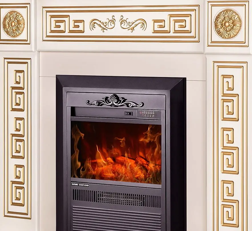 Semineu Art Flame Versailles Gold & Cristina (Ivory)