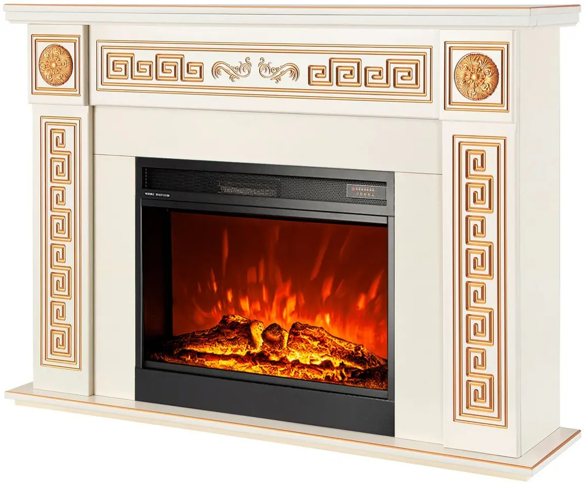 Каминокомплект Art Flame Versailles Gold Maxi & Mirabella (Ivory) - 2
