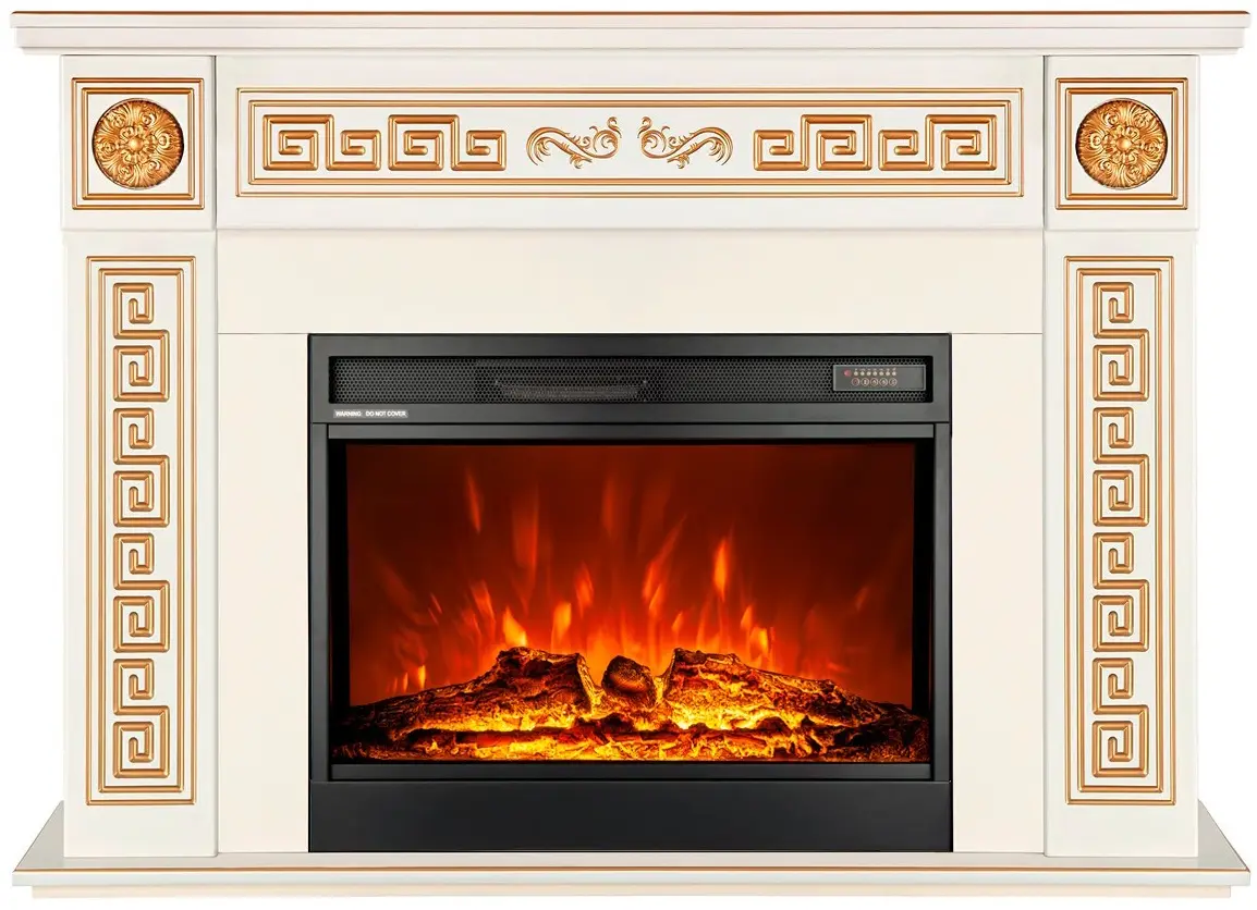 Каминокомплект Art Flame Versailles Gold Maxi & Mirabella (Ivory)