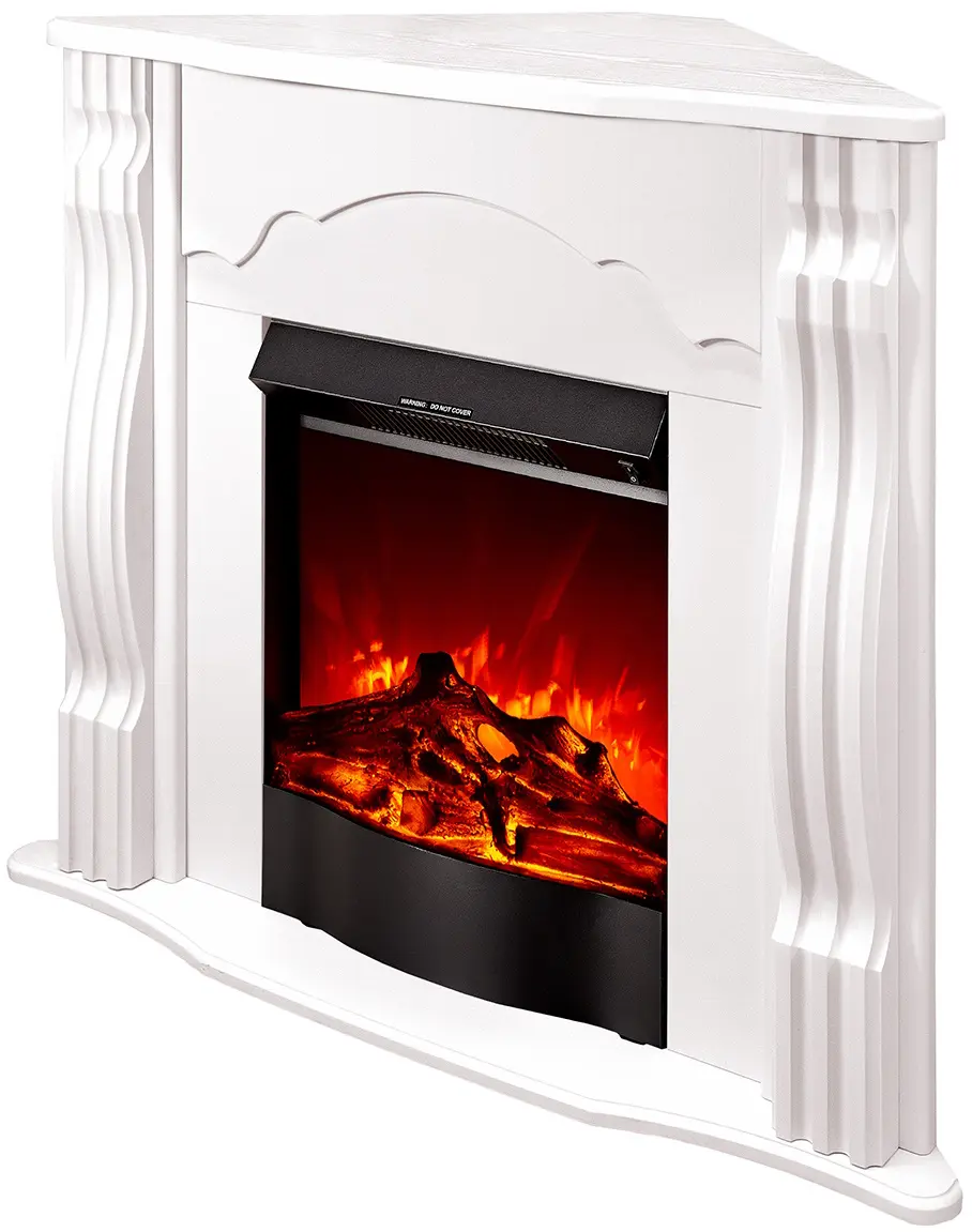Каминокомплект угловой Art Flame Clasic & Corsica (White) - 2