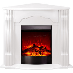 Каминокомплект угловой Art Flame Clasic & Corsica (White)
