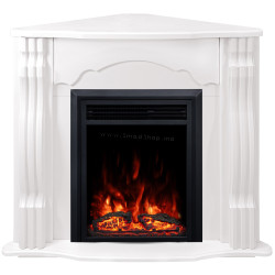 Каминокомплект угловой Art Flame Clasic & Cris (White)