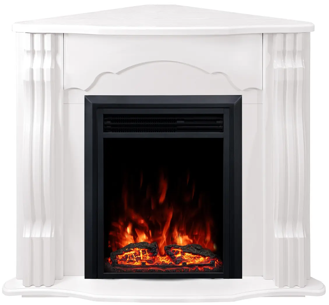 Каминокомплект угловой Art Flame Clasic & Cris (White)