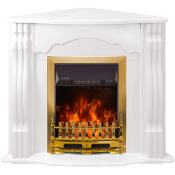 Semineu de colt Art Flame Clasic & Galileo Gold (White)