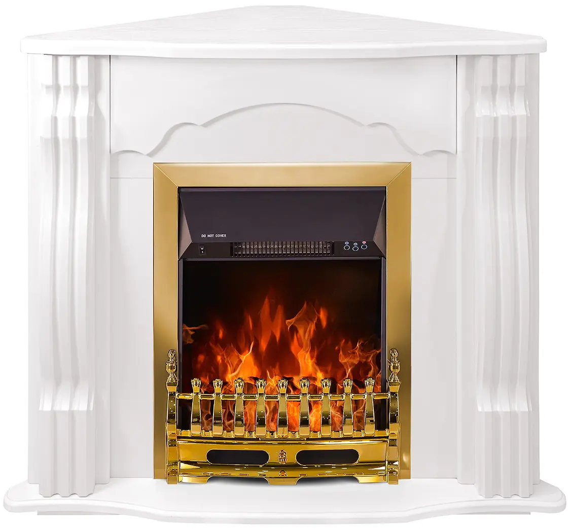 Semineu de colt Art Flame Clasic & Galileo Gold (White)
