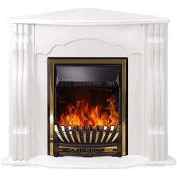 Каминокомплект угловой Art Flame Clasic & Meridian (White)