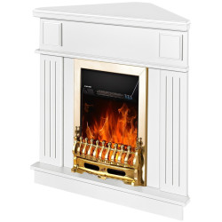 Semineu de colt Art Flame Marina & Galileo Gold (White) Thumb