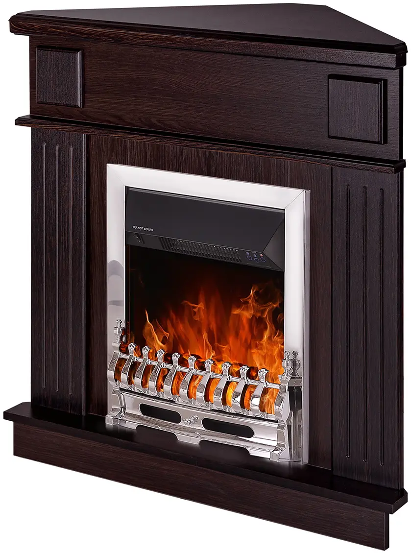 Semineu de colt Art Flame Marina & Galileo Silver (Wenge) - 2