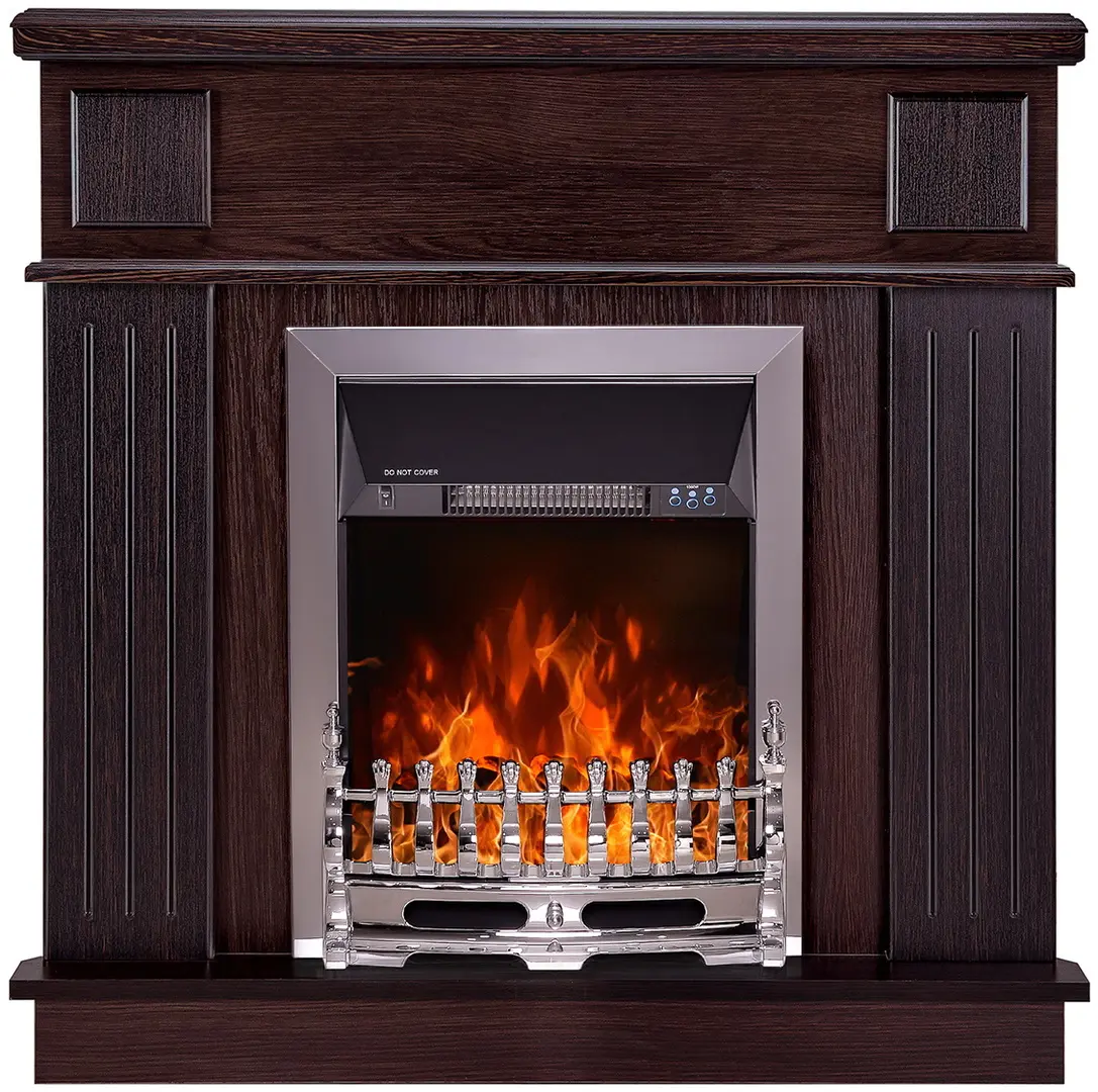 Semineu de colt Art Flame Marina & Galileo Silver (Wenge)