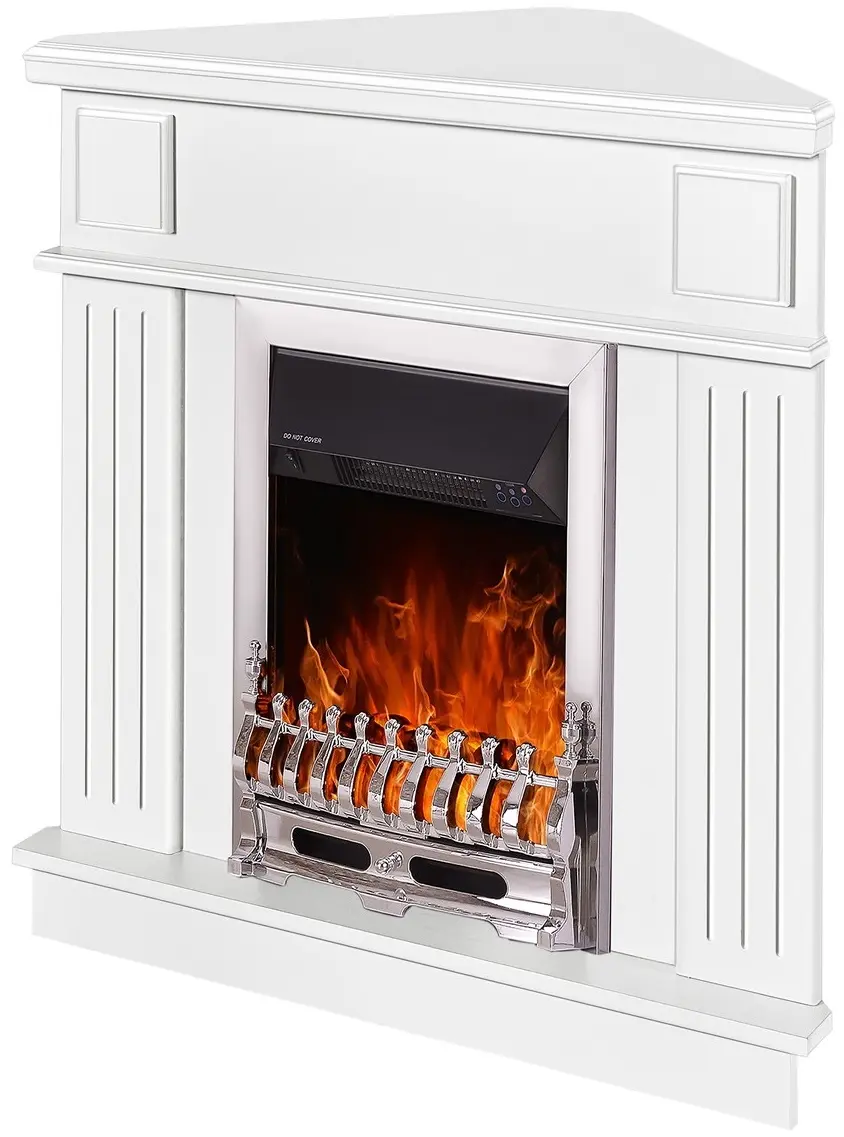 Semineu de colt Art Flame Marina & Galileo Silver (White) - 2