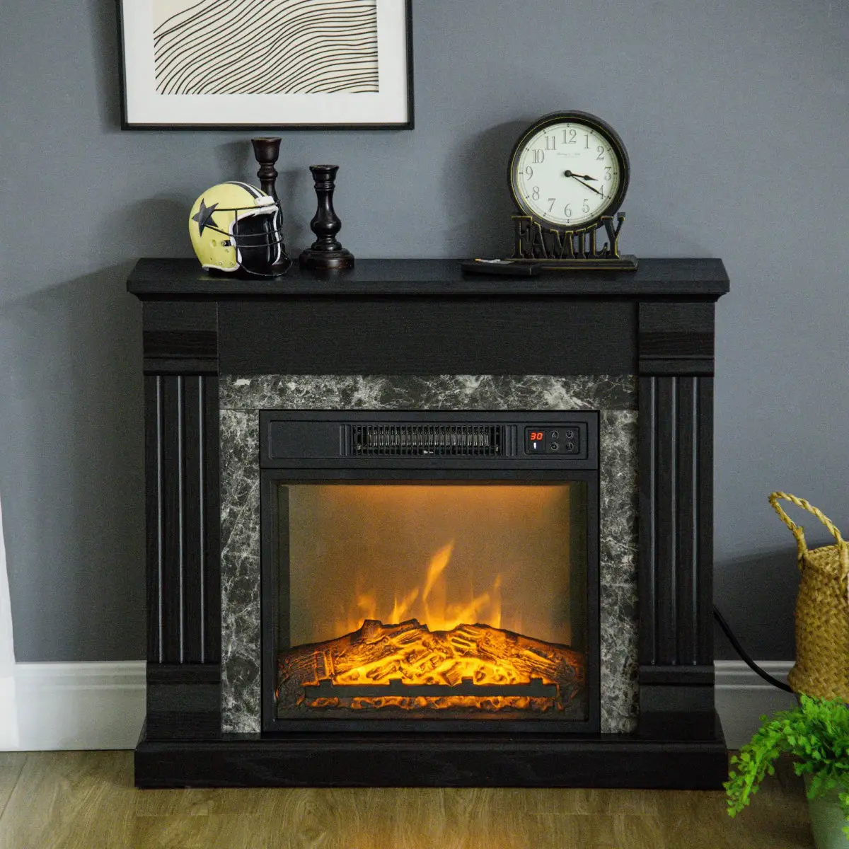 Каминокомплект Homcom 820-384V91BK (Black) - 7