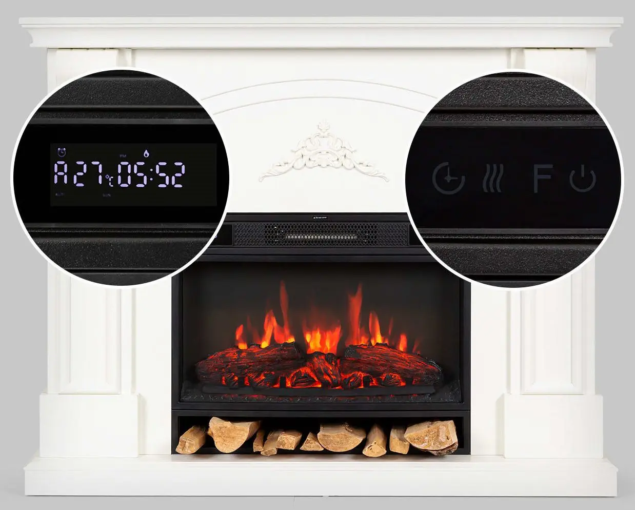 Semineu Klarstein Vulsini Dawn (White/Black)